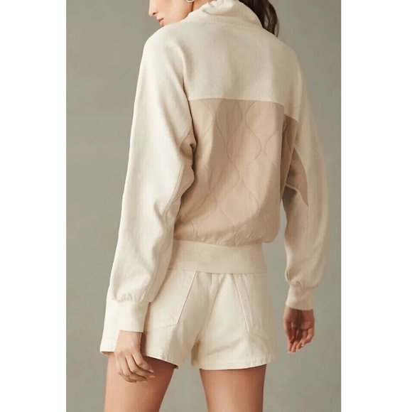 Daily Practice by Anthropologie Quilted Hoodie Top Pullover Oversized S - Picture 4 of 8